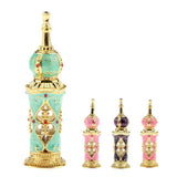 Maxbell Maxbell Vintage Heart Pattern Ancient Antique Empty Refillable Perfume Bottle Aqua