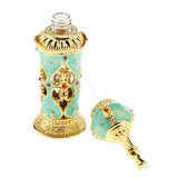 Maxbell Maxbell Vintage Heart Pattern Ancient Antique Empty Refillable Perfume Bottle Aqua