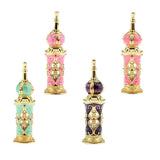 Maxbell Maxbell Vintage Heart Pattern Ancient Antique Empty Refillable Perfume Bottle Aqua