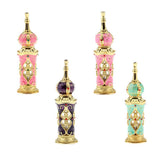 Maxbell Maxbell Vintage Heart Pattern Ancient Antique Empty Refillable Perfume Bottle Aqua