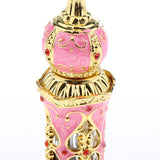 Maxbell Maxbell Vintage Heart Pattern Ancient Antique Empty Refillable Perfume Bottle Pink