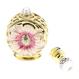Maxbell Maxbell Vintage Antique Empty Refillable Perfume Essential Oil Bottle Container Red Gold