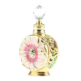 Maxbell Maxbell Vintage Antique Empty Refillable Perfume Essential Oil Bottle Container Red Gold