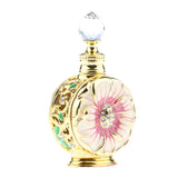Maxbell Maxbell Vintage Antique Empty Refillable Perfume Essential Oil Bottle Container Red Gold
