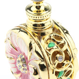 Maxbell Maxbell Vintage Antique Empty Refillable Perfume Essential Oil Bottle Container Red Gold
