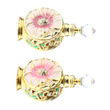 Maxbell Maxbell Vintage Antique Empty Refillable Perfume Essential Oil Bottle Container Red Gold