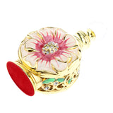 Maxbell Maxbell Vintage Antique Empty Refillable Perfume Essential Oil Bottle Container Red Gold