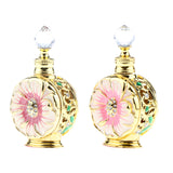 Maxbell Maxbell Vintage Antique Empty Refillable Perfume Essential Oil Bottle Container Red Gold