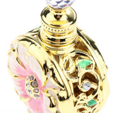 Maxbell Maxbell Vintage Antique Empty Refillable Perfume Essential Oil Bottle Container Pink Gold