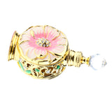 Maxbell Maxbell Vintage Antique Empty Refillable Perfume Essential Oil Bottle Container Pink Gold