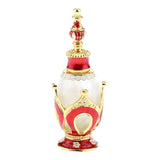 Maxbell Maxbell Vintage Crown Pattern Empty Glass Refillable Perfume Bottle Container Red Gold