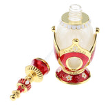 Maxbell Maxbell Vintage Crown Pattern Empty Glass Refillable Perfume Bottle Container Red Gold