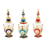 Maxbell Maxbell Vintage Crown Pattern Empty Glass Refillable Perfume Bottle Container Red Gold