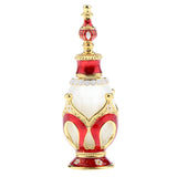 Maxbell Maxbell Vintage Crown Pattern Empty Glass Refillable Perfume Bottle Container Red Gold