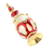 Maxbell Maxbell Vintage Crown Pattern Empty Glass Refillable Perfume Bottle Container Red Gold