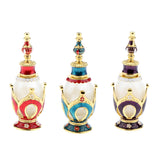 Maxbell Maxbell Vintage Crown Pattern Empty Glass Refillable Perfume Bottle Container Red Gold