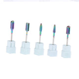 Maxbell Maxbell 5pcs/set Alloy Small Barrel Head Nail Drill Bit Set Nail Tips Grinding Head