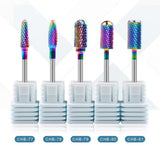 Maxbell Maxbell 5pcs/set Alloy Small Barrel Head Nail Drill Bit Set Nail Tips Grinding Head