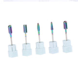 Maxbell Maxbell 5pcs/set Alloy Small Barrel Head Nail Drill Bit Set Nail Tips Grinding Head
