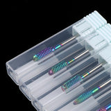Maxbell Maxbell 5pcs/set Alloy Small Barrel Head Nail Drill Bit Set Nail Tips Grinding Head
