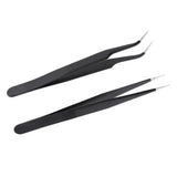 Maxbell Maxbell Stainless Steel Eyelash Extension Tweezer Pincet Vetus Makeup Tools Curved
