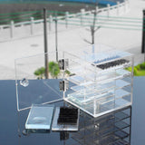Maxbell 10 Layer Eyelash Extension Organizer Box for Crystal Glass Adhesive Glue Pallet Holder Storage for Lash Extension Display Case - Aladdin Shoppers