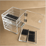 Maxbell 10 Layer Eyelash Extension Organizer Box for Crystal Glass Adhesive Glue Pallet Holder Storage for Lash Extension Display Case - Aladdin Shoppers