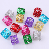 Maxbell 30pcs Shiny Hair Cuffs Aluminum Dreadlock Beads For DIY Hairstyle Braid Tail - Aladdin Shoppers