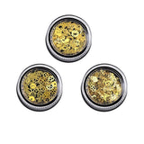 Maxbell 3 Box DIY Nail Art Glitter Metal Nails Tips Christmas 3D Nail Art Charm Gold