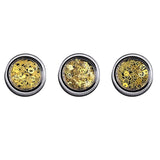 Maxbell 3 Box DIY Nail Art Glitter Metal Nails Tips Christmas 3D Nail Art Charm Gold
