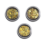 Maxbell 3 Box DIY Nail Art Glitter Metal Nails Tips Christmas 3D Nail Art Charm Gold