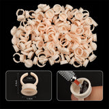 Maxbell 100PCS Silicone Pigment Rings Tattoo Ink Cups Makeup Ring Glue Holder Soft L