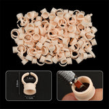 Maxbell 100PCS Silicone Pigment Rings Tattoo Ink Cups Makeup Ring Glue Holder Soft M