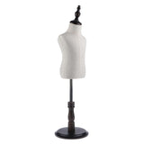 Linen Cover Mannequin Torso Model w/ Stand for Kids Clothing Design Display L