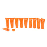 Maxbell Maxbell 10x Empty Cosmetic Tubes Makeup Lotion Cream Container Squeeze Bottle Orange