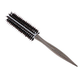 Maxbell Maxbell Wood Handle Round Hairdressing Comb Bristl Hairbrush Brown A - 10 Rows Hair