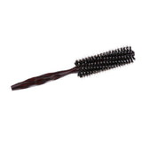 Maxbell Maxbell Round Anti-Static Wooden Barrel Hairbrush for Blow Drying Styling Curling S