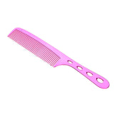 Maxbell Space Aluminum Antistatic Haircutting Styling Barber Comb for Women Fuchsia