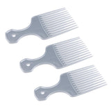 Maxbell Maxbell Salon Plastic Afro Curly Hair Lift Pick Detangler Hair Styling Comb Sliver