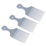 Maxbell Maxbell Salon Plastic Afro Curly Hair Lift Pick Detangler Hair Styling Comb Sliver