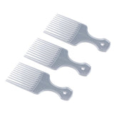 Maxbell Maxbell Salon Plastic Afro Curly Hair Lift Pick Detangler Hair Styling Comb Sliver