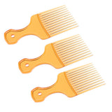 Maxbell Maxbell Salon Plastic Afro Curly Hair Lift Pick Detangler Hair Styling Comb Orange