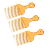 Maxbell Maxbell Salon Plastic Afro Curly Hair Lift Pick Detangler Hair Styling Comb Orange
