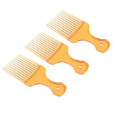 Maxbell Maxbell Salon Plastic Afro Curly Hair Lift Pick Detangler Hair Styling Comb Orange