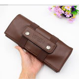 Maxbell Maxbell Durable Artificial Leather Hair Cutting Scissors Pouch Reelable Bag Coffee