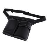 Maxbell Maxbell PU Leather Barber Holster Pouch Holder Hair Scissors Bag Waist Belt Black 2