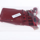 Maxbell Maxbell PU Leather Hair Scissor Holster Bag Pouch Holder with Waist Belt Red