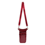 Maxbell Maxbell PU Leather Hair Scissor Holster Bag Pouch Holder with Waist Belt Red