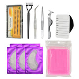 Maxbell Maxbell 8 in 1 Professional Beginner Grafting Eye Lash Eyelash Extensions Set Pink