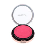 Maxbell Maxbell Silky Smooth Face Blush Natural Cheek Makeup Powder Palette with Brush Set Rose Red